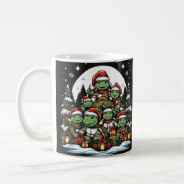 Caneca De Café Turtle está feliz com presentes de Natal