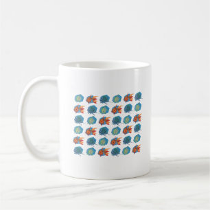 Caneca De Café Turtle Goldfish Octopus Pattern