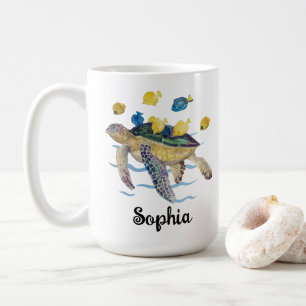 Caneca De Café Turtle Mug Personalizado, Turtle Lover Gift, Tarta