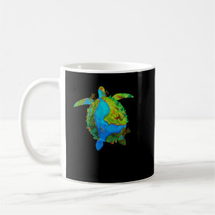 Caneca De Café Turtle Sea Turtle Planet Abril 22 Dia da Terra Sal