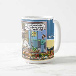 Caneca De Café TV Repairman | Absurd Wordplay Humor Classic