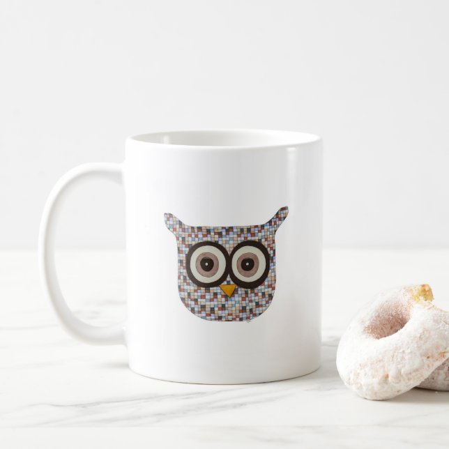 Caneca De Café Tweed Owl Coffee Mug (Com Donut)
