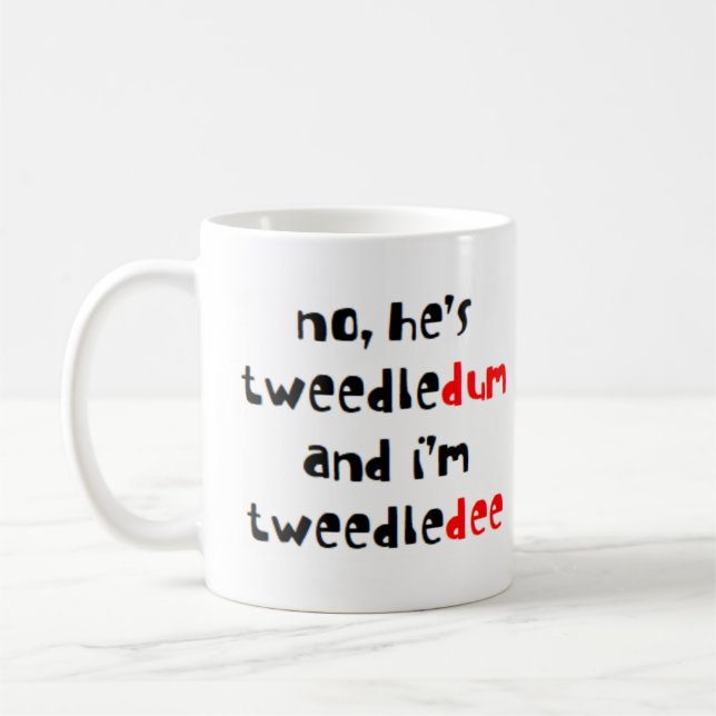 Caneca De Café tweedledee e tweedledum (Esquerda)
