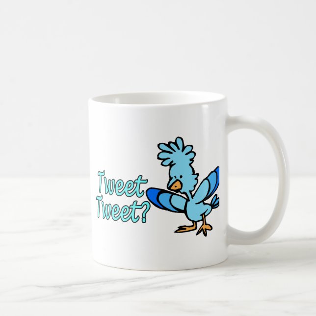 Caneca De Café Tweet do Tweet do passarinho (Direita)