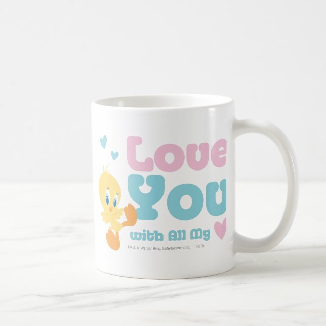 Caneca De Café TWEETY™ "Te Amo Com Todo O Meu Coração" (Direita)