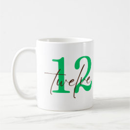 Caneca De Café Twelfth 12 Year Anniversary with Personalization