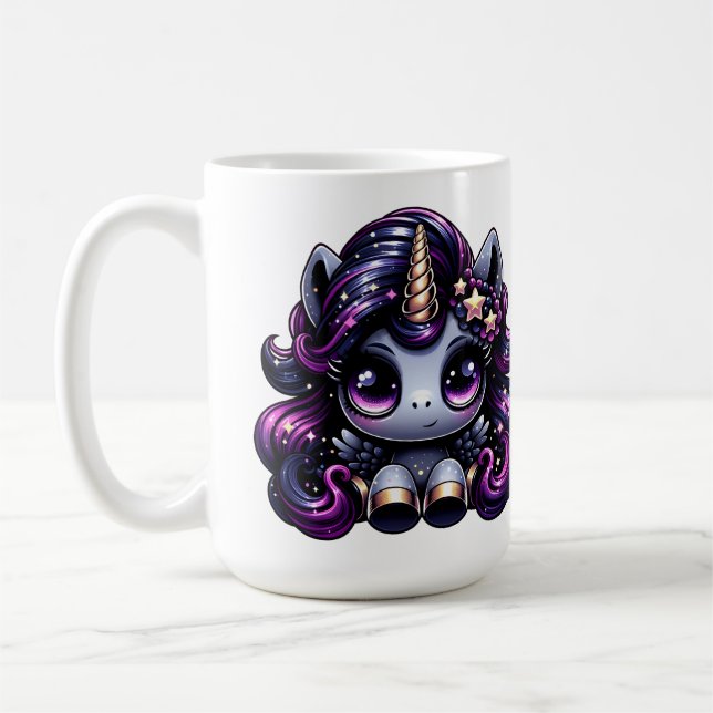 Caneca De Café Twilight pony preto unicórnio (Esquerda)