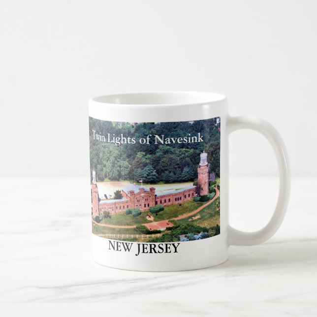 Caneca De Café Twin Lights of Navesink, New Jersey Mug (Direita)