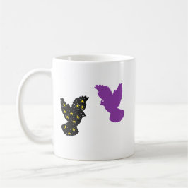 Caneca De Café Two Birds Zodiac Mug • Dual Celestial Silhouette