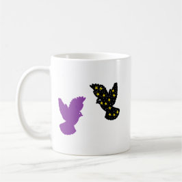 Caneca De Café Two Birds Zodiac Mug • Harmonious Dual Silhouette