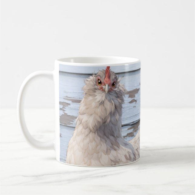 Caneca De Café Two Chickens Farmhouse Kitchen Rustic Country (Esquerda)