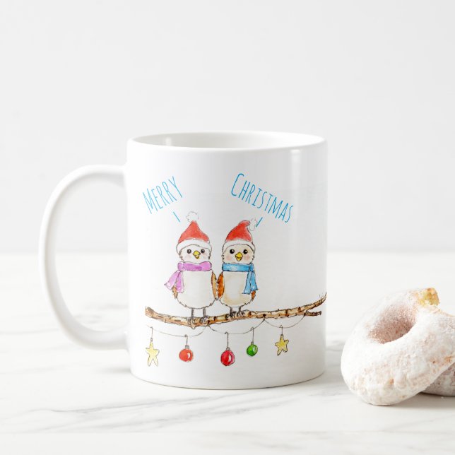 Caneca De Café Two Little Birds  (Com Donut)