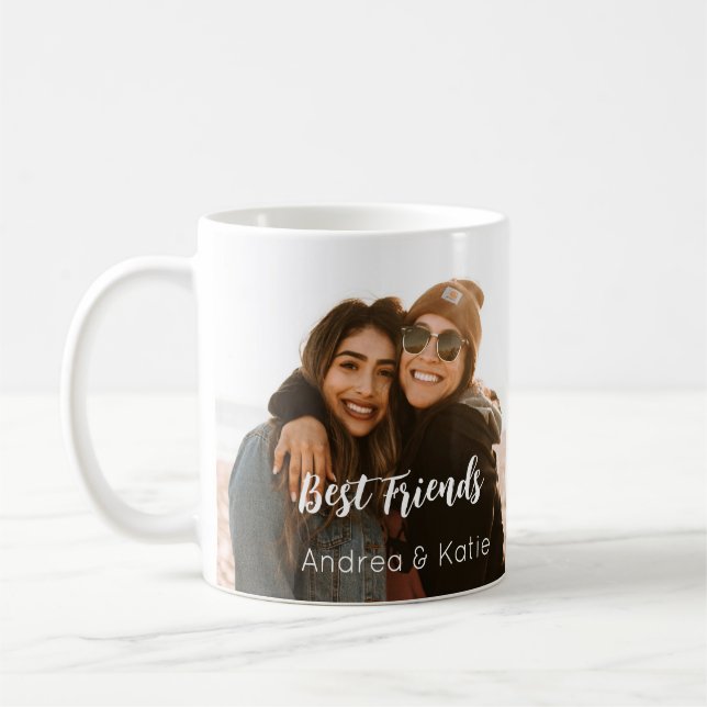 Caneca De Café Two Photo Personalized Name (Esquerda)