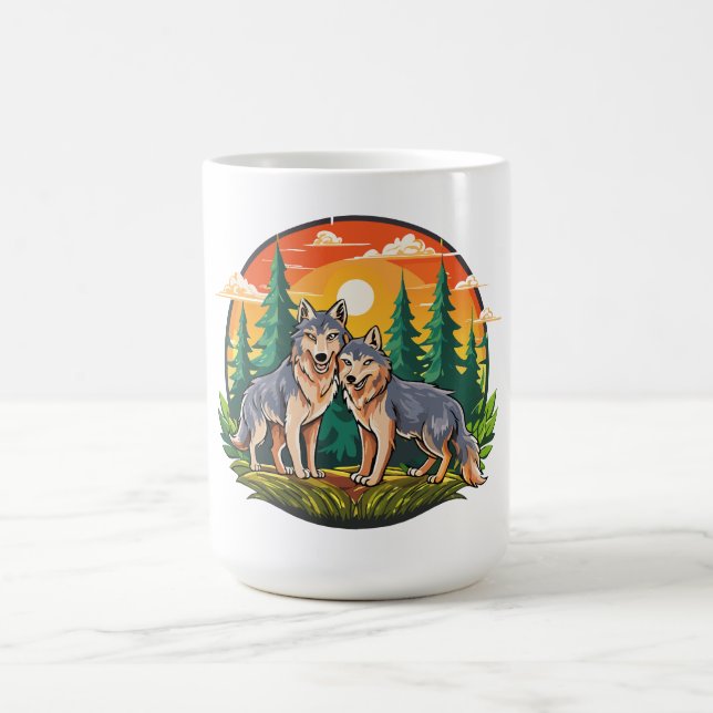 Caneca De Café Two wolves (Centro)