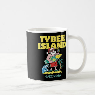 Caneca De Café Tybee Island Georgia Papais noeis Surfe de Natal