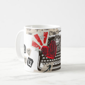 Caneca De Café typewriter I love you