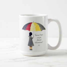 Caneca De Café Typografia dos dias chuvosos com guarda-chuva