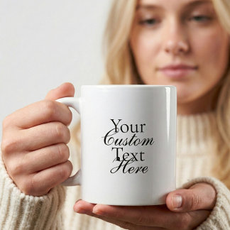 Caneca De Café Typography Your Quote Serif And Script