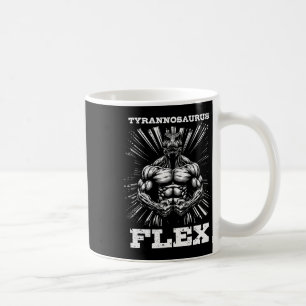 Caneca De Café Tyrannosaurus Flex Resistence Gym Funny Bodybuildi
