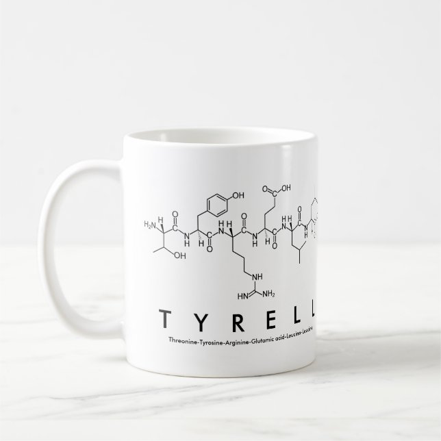Caneca De Café Tyrell peptide name mug (Esquerda)