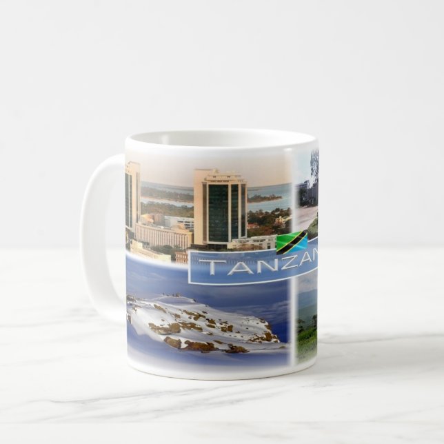 Caneca De Café TZ Tanzânia - (Frente Esquerda)