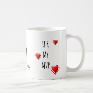 Caneca De Café U R MY MVP Na moda Namorados Cristãos Monograma