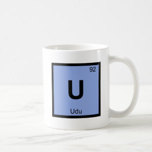 Caneca De Café U - Udu Music Chemistry Símbolo de Mesa Periódic