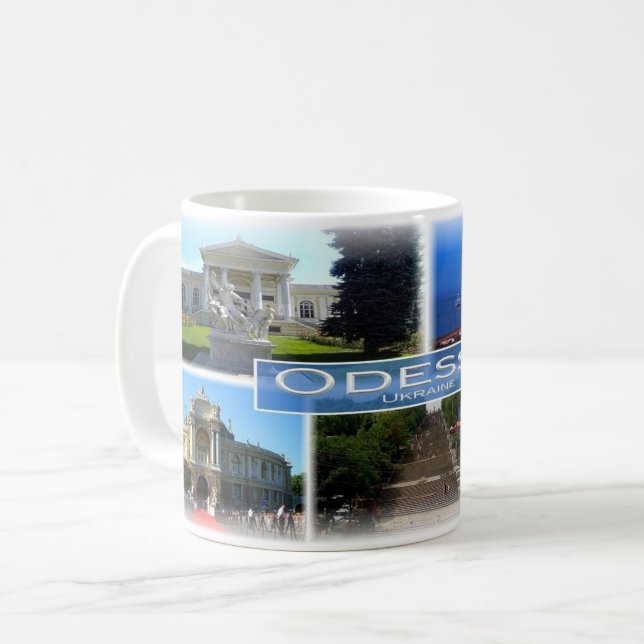 Caneca De Café UA Ucrânia - Odessa - (Frente Esquerda)