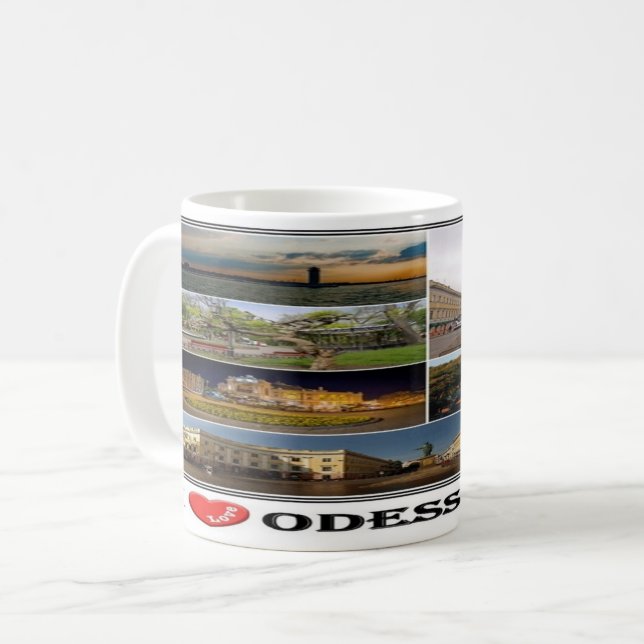 Caneca De Café UA Ucrânia - Odessa - (Frente Esquerda)