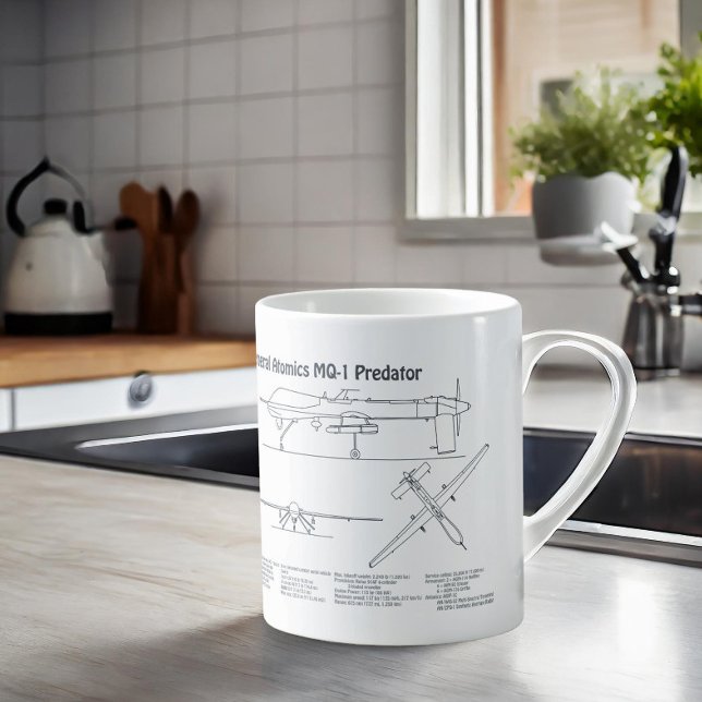 Caneca De Café UAV de Predador MQ-1 - BD de Bluetooth de Avião (Criador carregado)