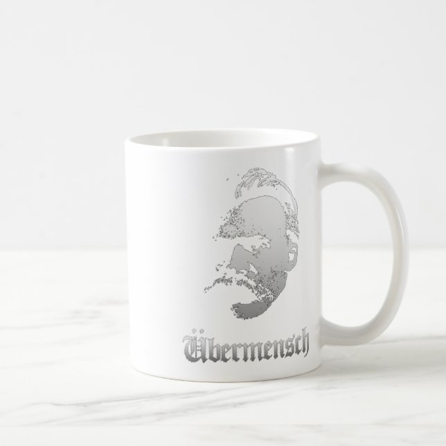 Caneca De Café Übermensch – Friedrich Nietzsche Melhor Filósofo A (Direita)