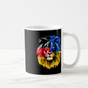 Caneca De Café Ucrânia Alemanha Bandeira Leão Deutschland Ucrania