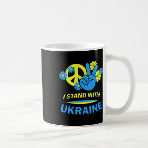 Caneca De Café Ucrânia Bandeira Ucraniana Paz Na Ucrânia Eu Fico 