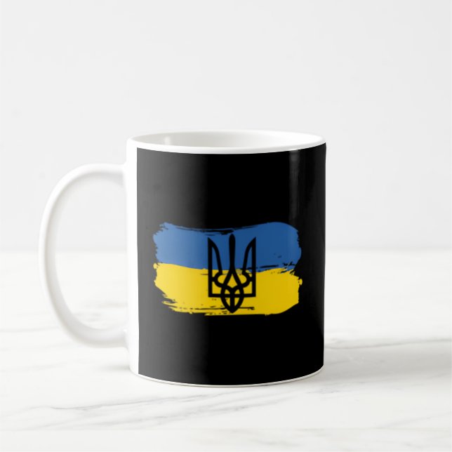 Caneca De Café Ucrânia Bandeira Ucranianos (Esquerda)
