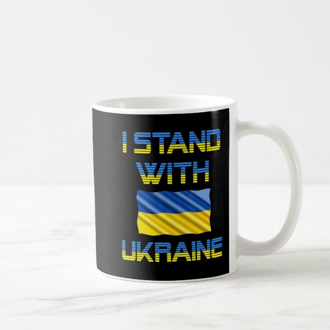 Caneca De Café Ucrânia Tridente Ucrânia bandeira ucraniana Ukrain (Direita)