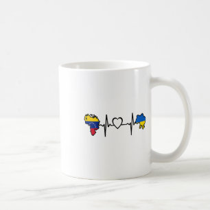 Caneca De Café Ucrânia Venezuela Bandeira Ucraniano Venezuelano C