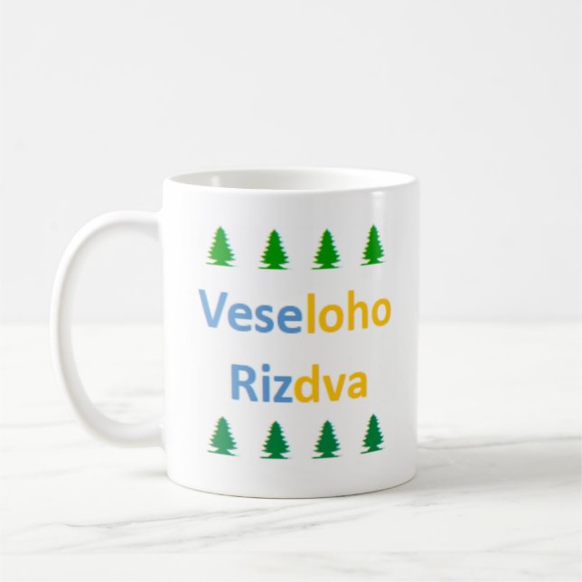 Caneca De Café ucraniano veseloho rizdva (Esquerda)
