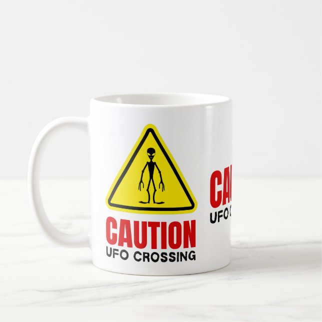 Caneca De Café UFO Crossing (Esquerda)