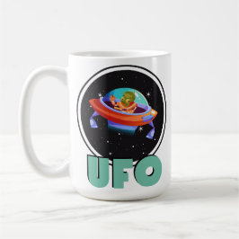 Caneca De Café ufo voa em espaçonave