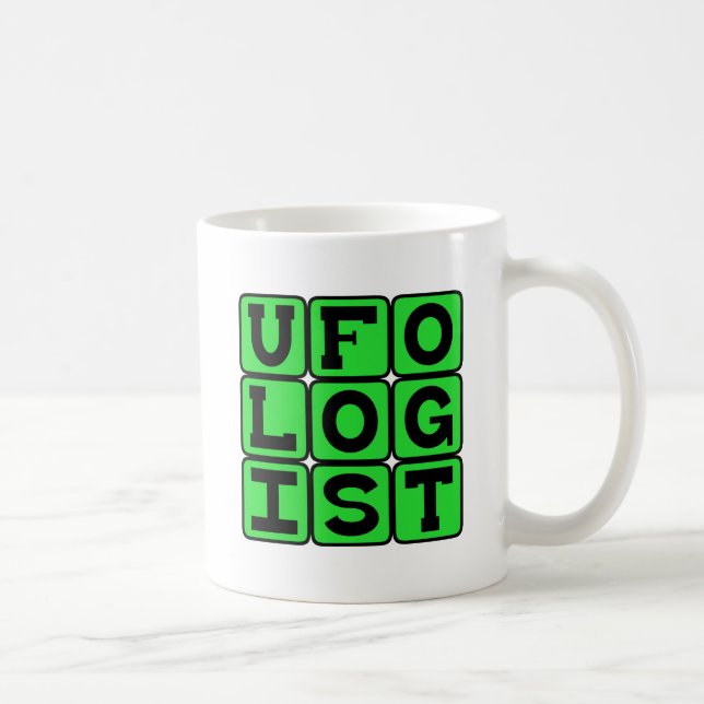 Caneca De Café Ufólogo, Estudo de Discos Voadores (Direita)