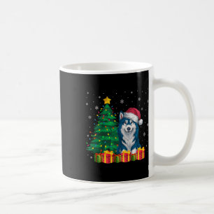 Caneca De Café Ugly Alaskan Klee Kai Santa Hat Noite Luzes de Nat