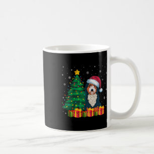 Caneca De Café Ugly Bernedoodle Santa Hat Noite Luzes de Natal Ca