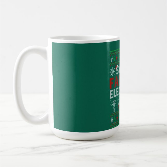 Caneca De Café Ugly Electrically Xmas Gift Papais noeis ama eletr (Esquerda)
