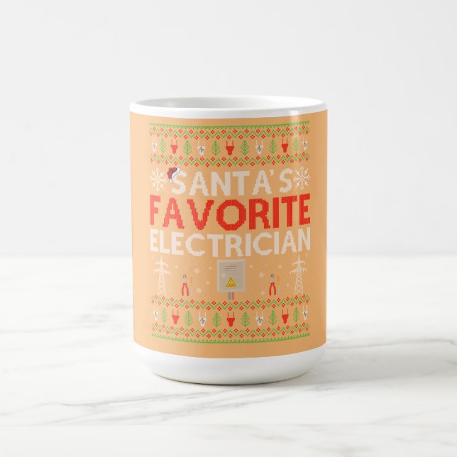 Caneca De Café Ugly Electrically Xmas Gift Papais noeis ama eletr (Centro)