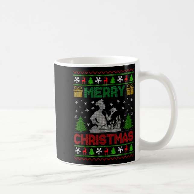 Caneca De Café Ugly Sweater Christmas Tree Chef Cooking Job Pride (Direita)