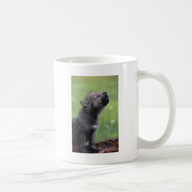 Caneca De Café Uivos do lobo do bebê (Direita)