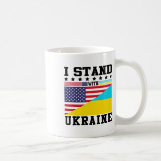 Caneca De Café Ukraine American Pride Vintage Retro Ukrainian Fla