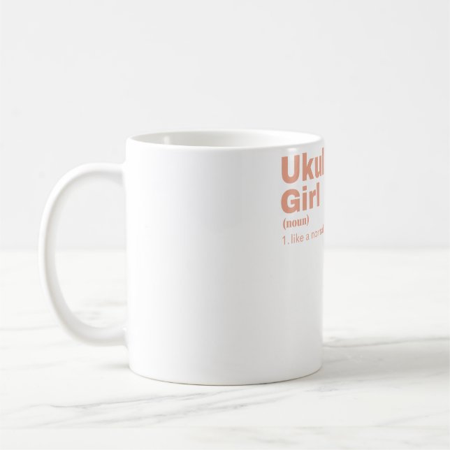 Caneca De Café Ukulele  Girl - Ukulele  (Esquerda)