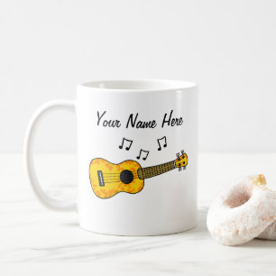 Caneca De Café Ukulele Personalizado Gift De Jogador De Mug Uke