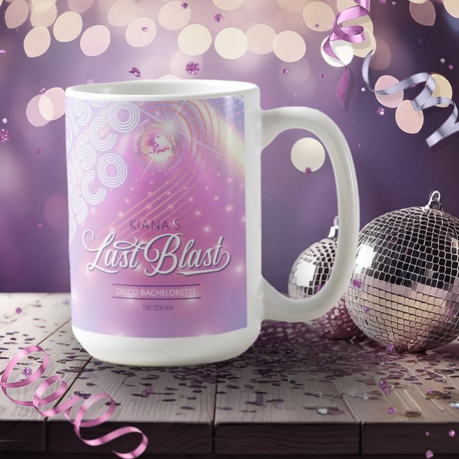 Caneca De Café Última Explosão Retro Disco Despedida de Solteira  (Criador carregado)